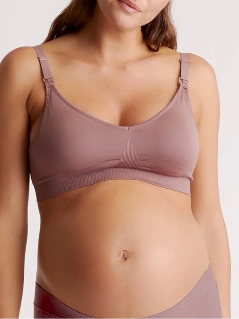 Quince Seamless Nursing Bralette - Mauve